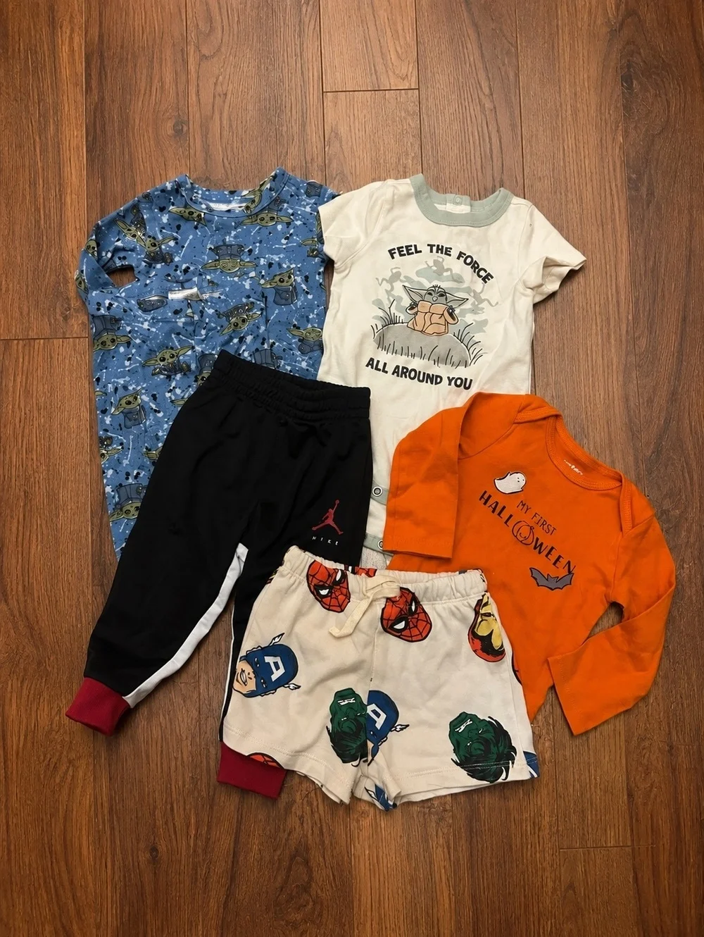 Baby 12-18M 5 Piece Bundle Star Wars Grogu Spider Man Jordan Halloween Gap